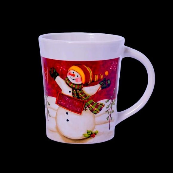 ROYAL NORFOLK Holiday Merry Christmas SNOW MAN Frosty14 OZ Coffee Mug Cup - Picture 1 of 10